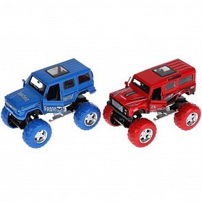 Машина металлическая Джип Road Racing, 12 см., инерционный, свет и звук, несколько видов (Технопарк, FY6018G-R) (ассортимент)