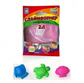 Слаймформер с 1 формочкой, 400 грамм, 12 видов, в пакете (1Toy, Т16543) (ассортимент)