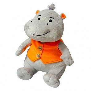 Мягкая игрушка - Бегемотик Саша – Улыбчивый, озвученный, 23 см (Maxitoys, MP-HH-C6813M)
