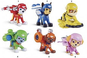 Фигурка с рюкзаком Щенячий патруль - Воздушные спасатели (Spin Master, 16669), в ассортименте