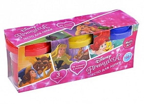 Набор Disney Принцессы - Тесто для лепки, 3 цвета (Multiart, 350PD-PRsim)
