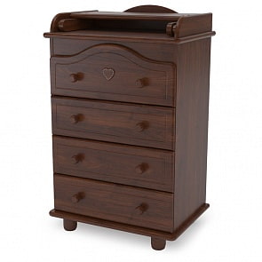 Комод детский Гандылян КО-2010-5Л Аистенок mini Люкс, орех (Gandylyan, GAN-КО 2010-5Л_орех)