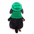 Мягкая игрушка - Собака Ваксон в зеленой шапке и шарфе, 25 см  - миниатюра №1
