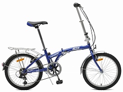 Велосипед складной – Топ Гир Eco, 20", 6 скоростей, V-тип, синий (Top gear, ВНС2086) - миниатюра