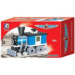 Конструктор - Поезд, 59 деталей (Junfa Toys, 040604)