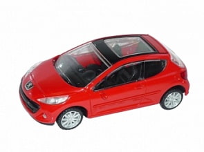 Металлическая машинка Peugeot 207, масштаб 1:43 (Rastar, 41800)