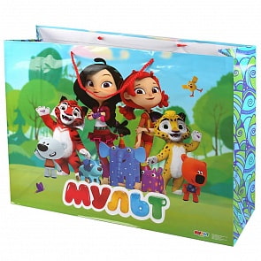 Пакет подарочный - Мульт, бумажный, глянцевый (Играем вместе, CLRBG-MLT-05)