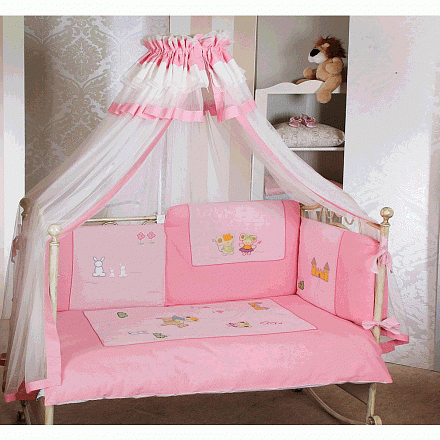 Комплект постельного белья Juliet лонг, 6 предметов, розовый 