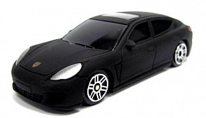 Машина металлическая Porsche Panamera, 1:64, черный матовый цвет (RMZ City, 344018SM)