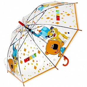 Прозрачный детский зонт Мульт 50 см со свистком (Играем вместе, UM50T-MLT)