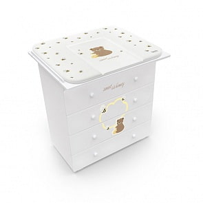 Матрасик для пеленания мягкий Nuovita Honey Bear, 82 х 72, белый (Nuovita, NUO-CoHOB_4307)