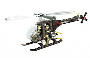 Конструктор с аксессуарами - Военный вертолёт (BANBAO, 8243)