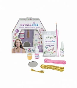Набор для создания украшений Crystalike - подвеска металлическая, 2 подвески из шенилла (1toy, Т14371)