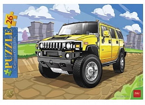 Пазлы в рамке 26 элементов - Крутой внедорожник (Hatber, 26ПЗ4_06754)