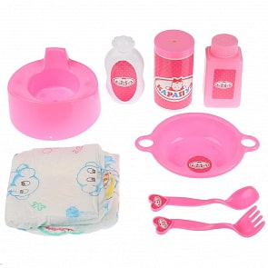 Набор для пупса, 8 предметов в сумочке (Карапуз, BAE20899-S-RU)