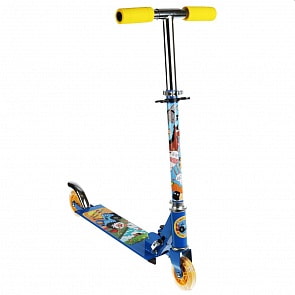 Самокат из серии Синий трактор 2-х колесный, складной, сталь, колёса пвх 100, свет, abec-5, регулируемая высота (Next, KS247BTR)