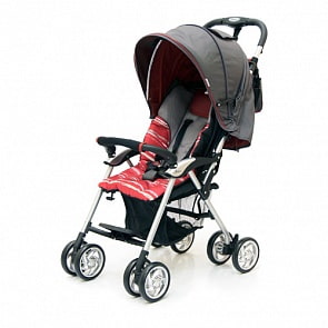 Коляска прогулочная Elegant, Dark Grey/Red, полоска (Jetem, SC-2_Dark_Grey/Red_полоска)