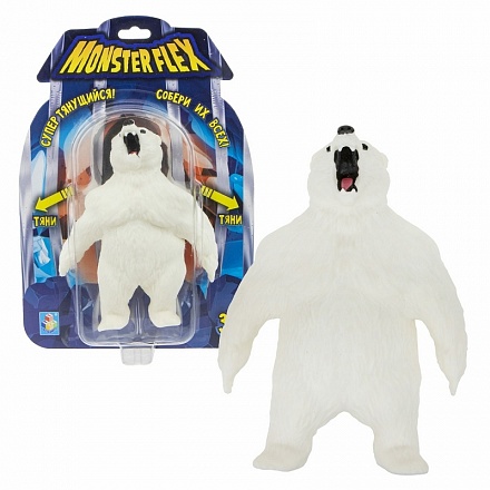 Тянущаяся фигурка Monster Flex – Полярный Медведь, 15 см 