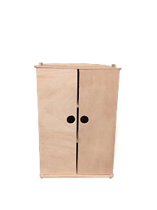 Закрытый шкаф для кукол деревянный (Woodlines, ШКФ-002)