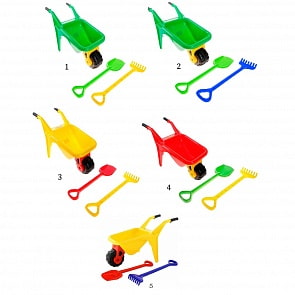 Тачка Садовод, лопата и грабли большие (Полесье, П-4383)