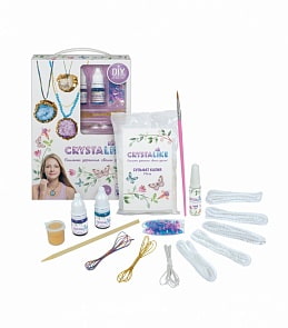 Набор для создания украшений Crystalike - 5 подвесок, с палочками из шенилла, бусинами (1toy, Т14368)
