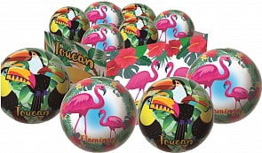 Мяч - Экзотические птицы, 15 см (Unice, UN 1415) (ассортимент)