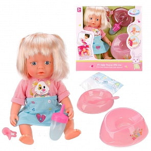 Интерактивная кукла Эльза, 30 см, пьет, писает, аксессуары 4 предмета (Наша Игрушка, WZJ020A-5)