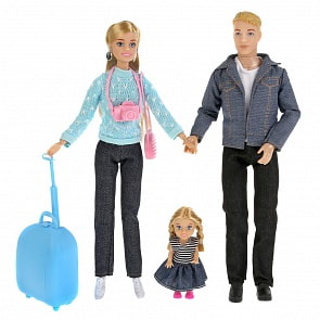 Куклы - София и Алекс с дочерью, с аксессуарами (Карапуз, 99167-20-SA-AN)