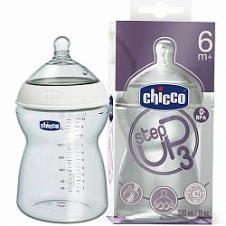 Пластиковая бутылочка с силиконовой соской для каш - Step Up New, 330 мл (Chicco, 80737000040) - миниатюра