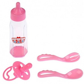 Аксессуары для кормления пупса Карапуз, 4 предмета (Карапуз, B1515003-1-RU)