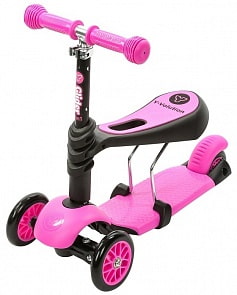 Самокат YVolution Glider 3 в 1 розовый (Yvolution, 100073)