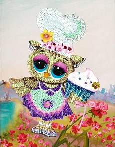 Мозаика из пайеток на холсте Поваренок совушка (Волшебная мастерская, МХ-20)