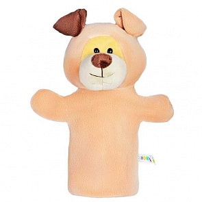 Кукла на руку - Желтый щенок, 25 см (Жирафики, 939441)