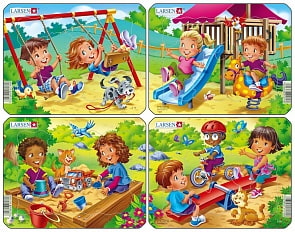 Пазл - Детская игровая площадка, 7 элементов (Larsen, Z10)
