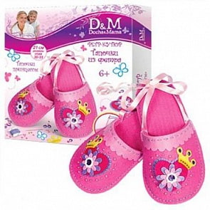 Набор шьем тапочки "Принцесса"  (Docha&Mama, 3151)