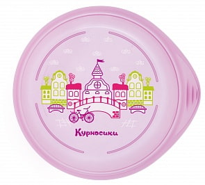 Тарелочка детская, 3 цвета (Курносики, КУР_17306)
