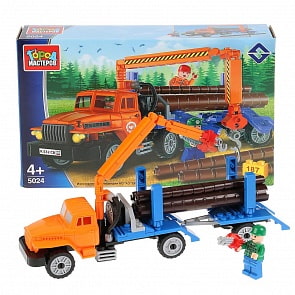 Конструктор – Урал: Лесовоз, с фигуркой, 187 деталей (Город мастеров, KK-5024-R)