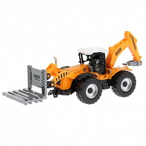 Трактор 15 см, металлический, инерционный, подвижные элементы (Технопарк, 151A2-R)