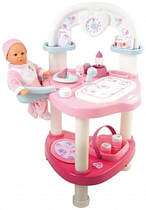 Набор детский для купания и кормления пупса Baby Nurse с аксессуарами (Smoby, 24663)