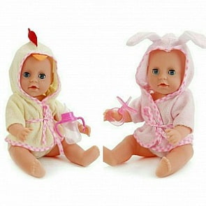 Пупс функциональный с аксессуарами и ванной, пьет и писает, 25 см. (Карапуз, Y25DP-BB-BATH-RU)