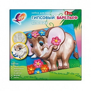 Набор для изготовления гипсового барельефа Слоник (Луч, 26С1606-08)