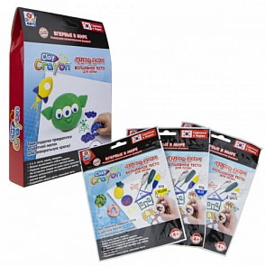 Набор тесто-мелков Clay Crayon - Инопланетянин, 3 цвета по 30 г (1toy, Т19011)
