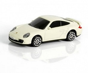 Машина металлическая Porsche 911 Turbo, 1:64, 2 цвета - белый, красный (RMZ City, 344019S)