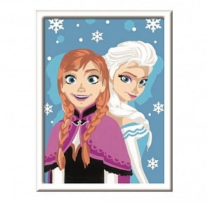 Раскрашивание по номерам - Холодное сердце, размер 18 х 13 см. (Ravensburger, 27987WDst)