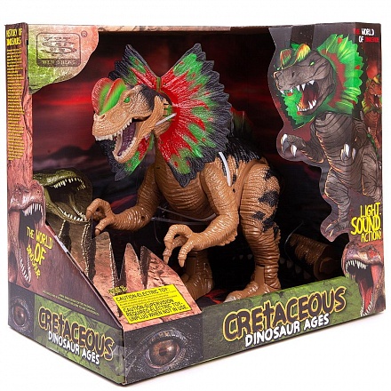 Динозавр - Дилофозавр, световые и звуковые эффекты 