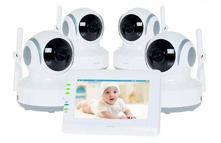 Видеоняня Ramili Baby RV900X4, 4 камеры