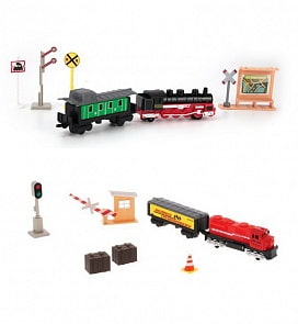 Набор железнодорожной техники с аксессуарами (Технопарк, 30618-R) (ассортимент)