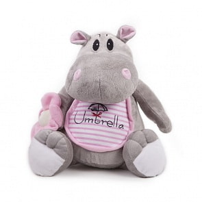 Мягкая игрушка - Бегемотик с зонтиком, 26 см (Button Blue, 40-11-0201-1)