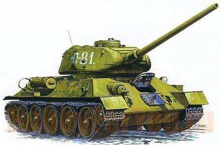 Модель для склеивания - Советский танк Т-34/85 