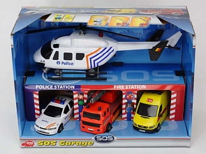 Игровой Гараж с машинками и вертолетом (Dickie, 3715002)